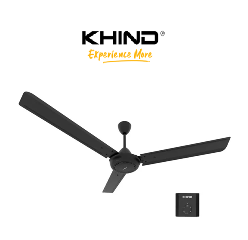KHIND CEILING FAN CF618B BLACK 60inch