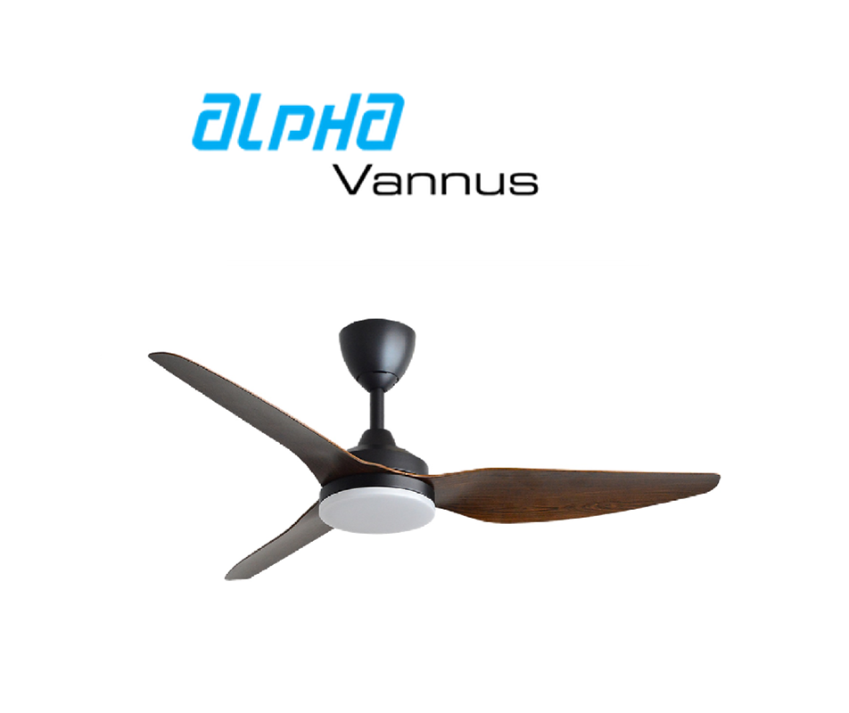 VANNUS CEILING FAN VC3-3B/52 WALNUT/MB (LED)