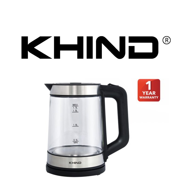 KHIND JUG KETTLE EK-171 GLASS 1.7L